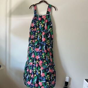 J. Crew Colorful Cotton Floral Tiered Dress